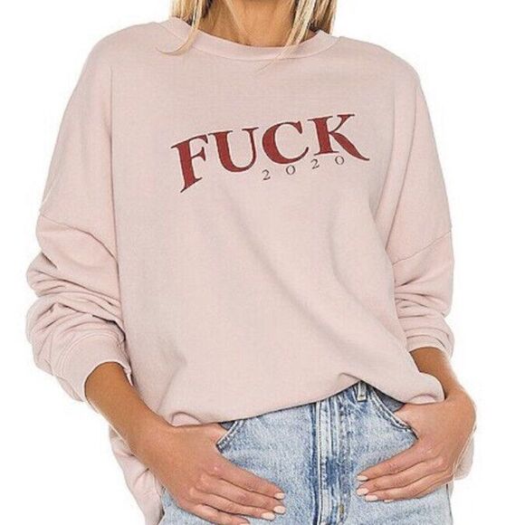 Sixthreeseven Women’s Oversized Crewneck Shirt “F*ck 2020” Size Medium NWT 9-15 - Picture 1 of 6
